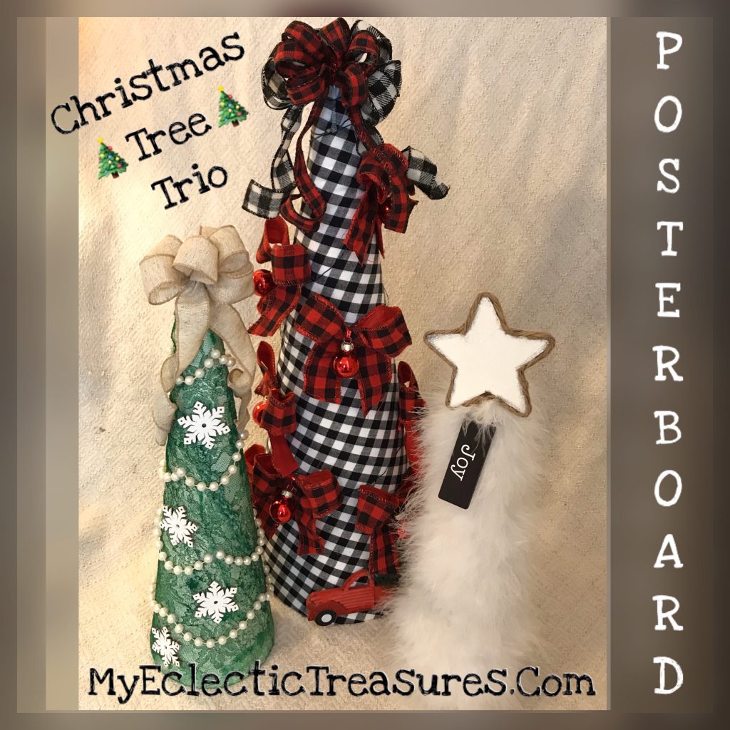 Buffalo Plaid Christmas Tree Trio Hand Towel Christmas 