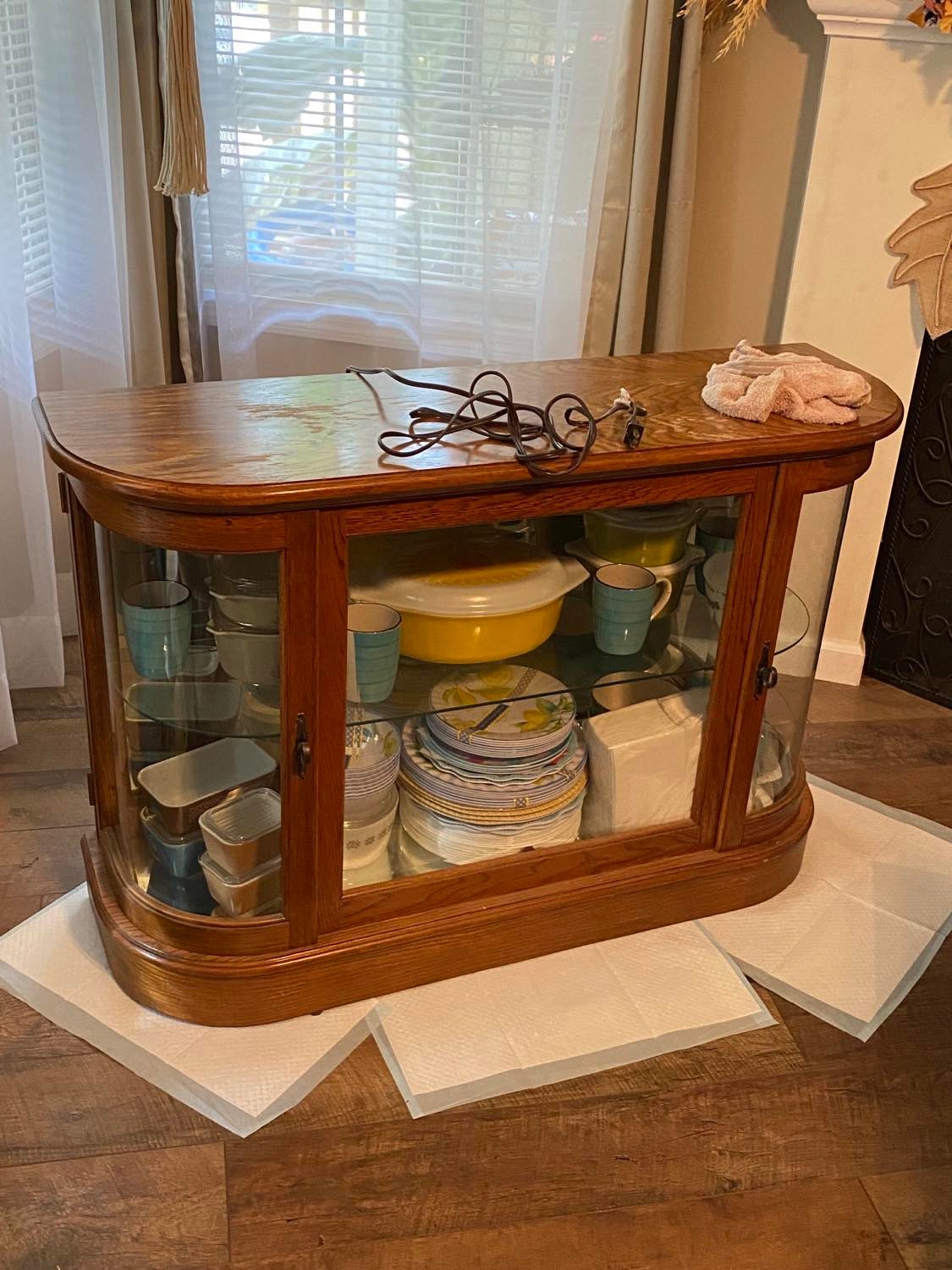 Farmhouse style deals curio cabinet